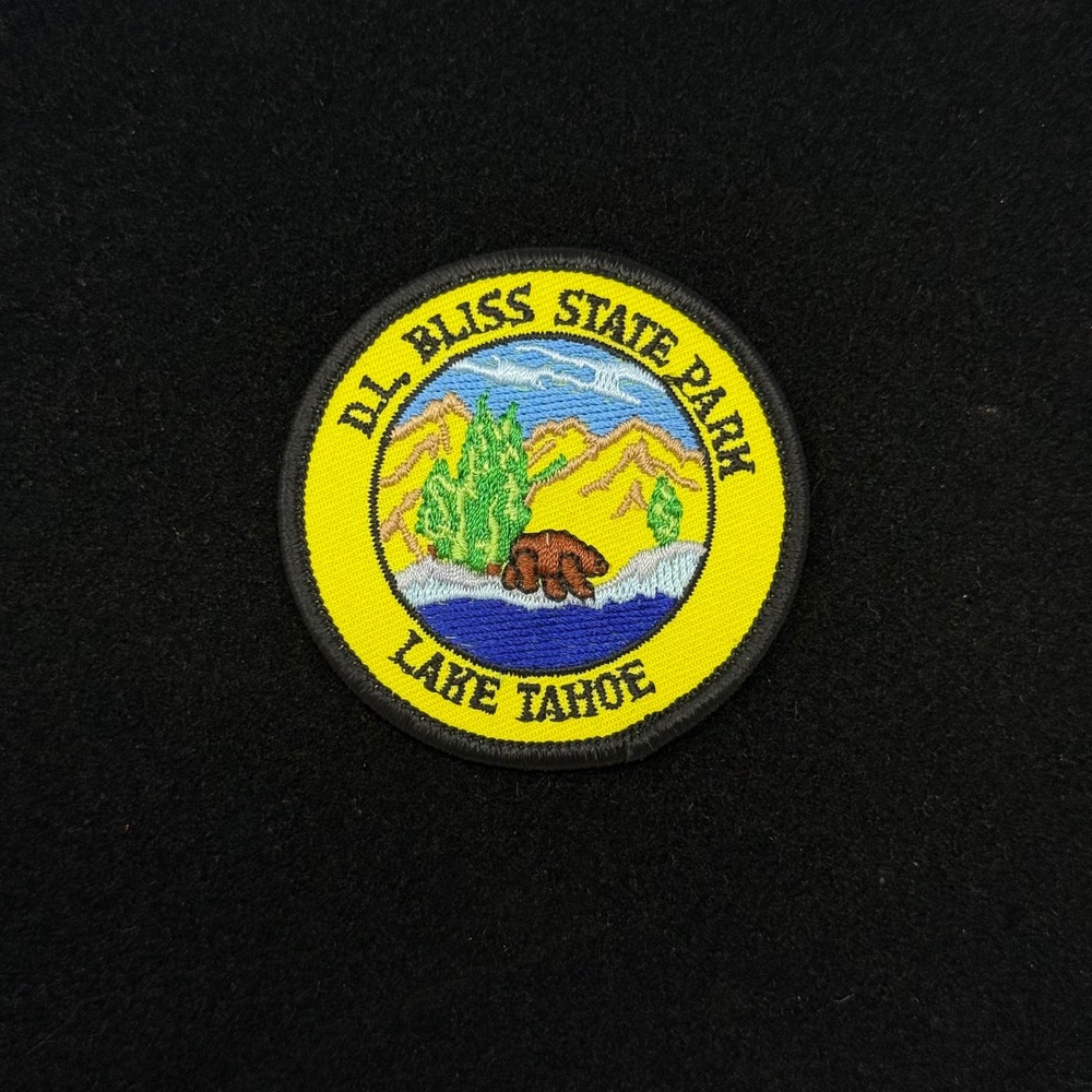 DL Bliss State Park Lake Tahoe Embroidered Patch Brown Bear Souvenir 3 Inch